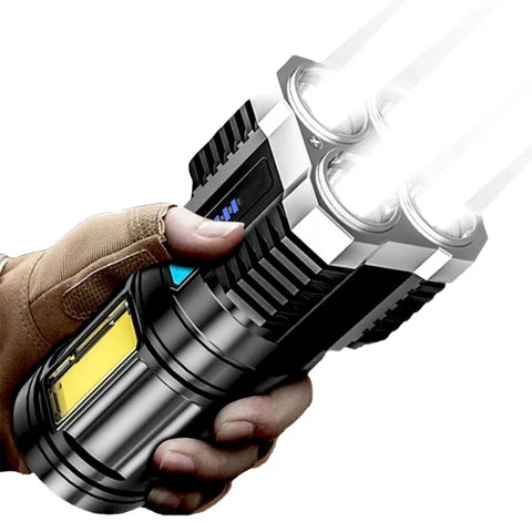 Lanterna Tática PowerLight de LED | 4 , 5 e 9 LEDS | Potência e Resistência