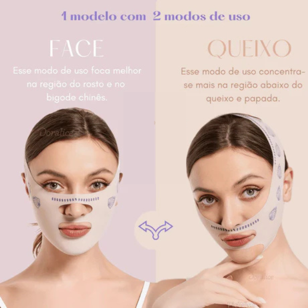 V-Revitalize™ | Máscara de Contorno Facial | Suaviza Rugas, Papada e Modela o Rosto