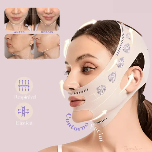 V-Revitalize™ | Máscara de Contorno Facial | Suaviza Rugas, Papada e Modela o Rosto