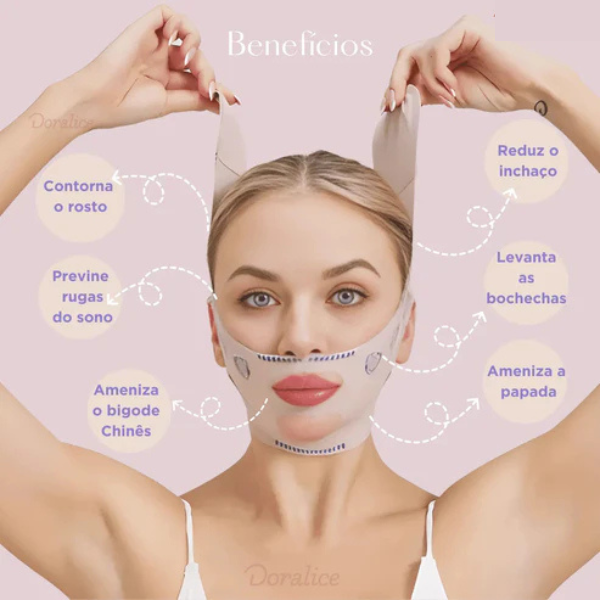 V-Revitalize™ | Máscara de Contorno Facial | Suaviza Rugas, Papada e Modela o Rosto
