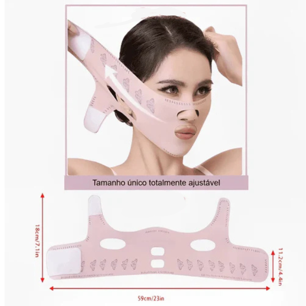 V-Revitalize™ | Máscara de Contorno Facial | Suaviza Rugas, Papada e Modela o Rosto
