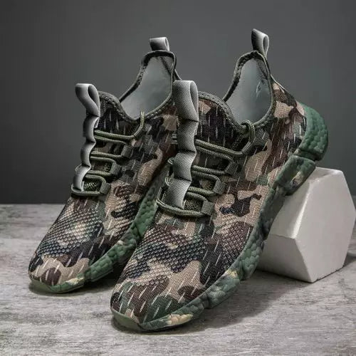 Tênis Camuflado Spartan – Estilo Militar com Solado Antiderrapante