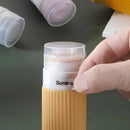 Kit 4 Frascos de Silicone Para Viagem