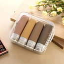 Kit 4 Frascos de Silicone Para Viagem