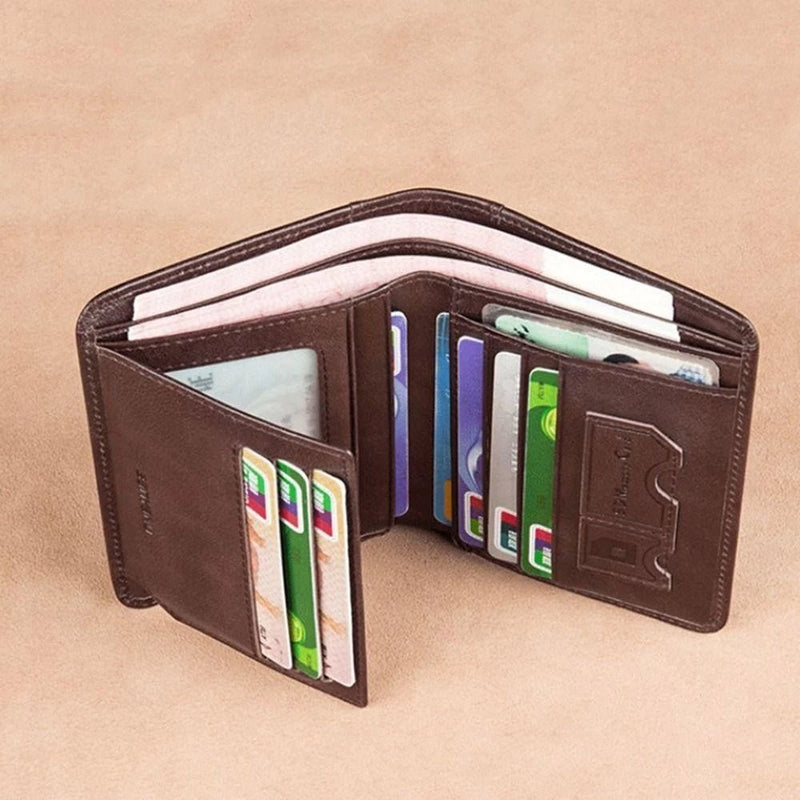 Carteira de Couro BANYANU™ com Proteção RFID Antifurto